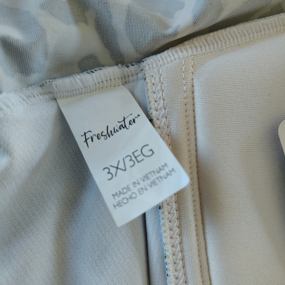 Freshwater Plus Size Cheetah Print Tankini Top Bathing Suit Top 3X - Picture 6 of 12